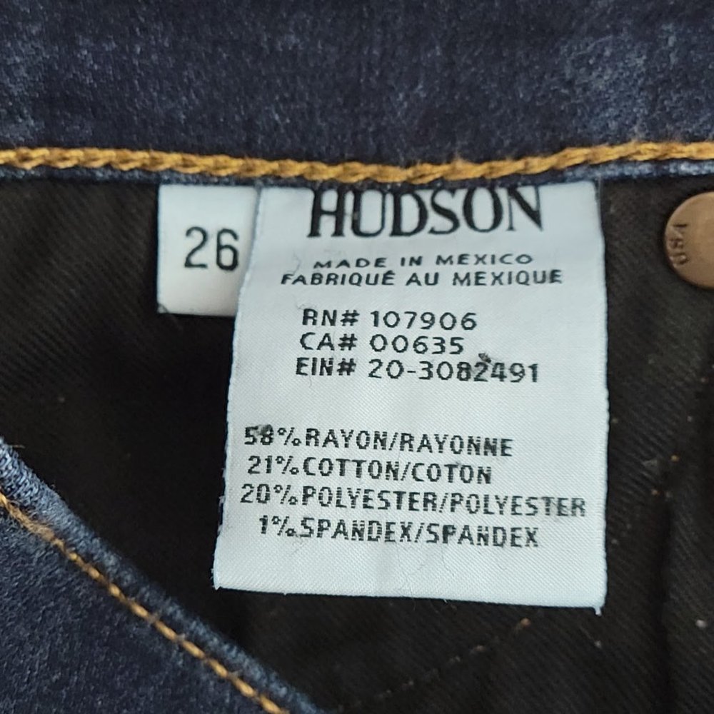 HUDSON Nico Super Skinny Fit Jeans blue Sz 26 - Picture 10 of 10